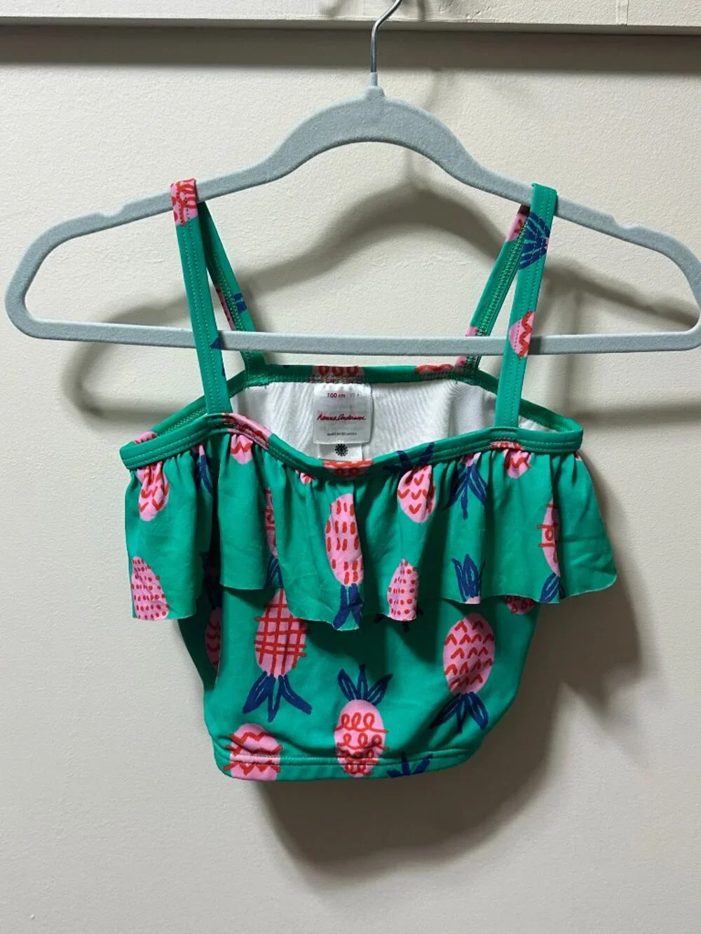 Hanna Andersson Swim Top Kids‎ size 4 Sweet Pineapple print